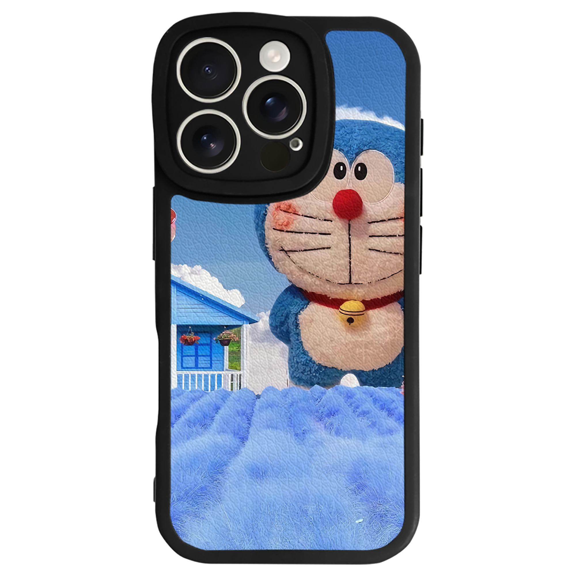 （画像用） ドラえもん Doraemon 【iPhone 16シリーズ対応】シリコンスマホケース（レザー調） 材質：シリコン